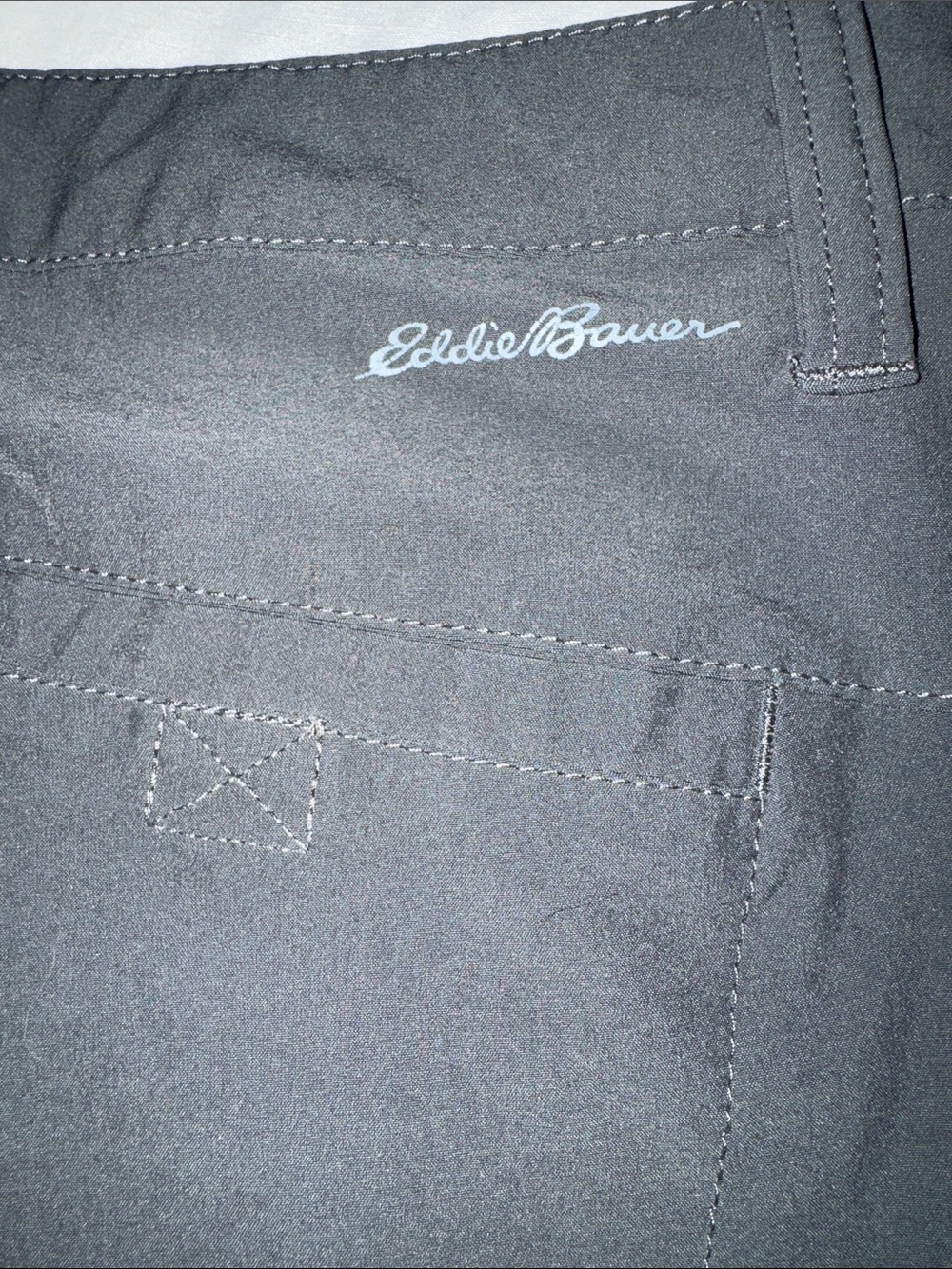 Eddie Bauer Women’s Hiking Cargo Capri in Gray - Picture 3 of 5